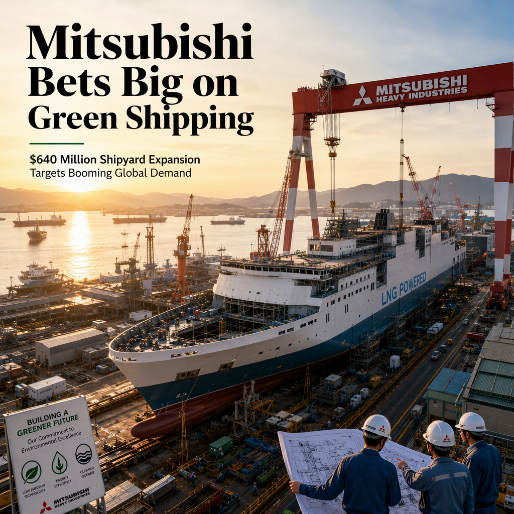 Mitsubishi Heavy Industries Announces $640 Million Shipyard Expansion Amid Global Shipping Boom
