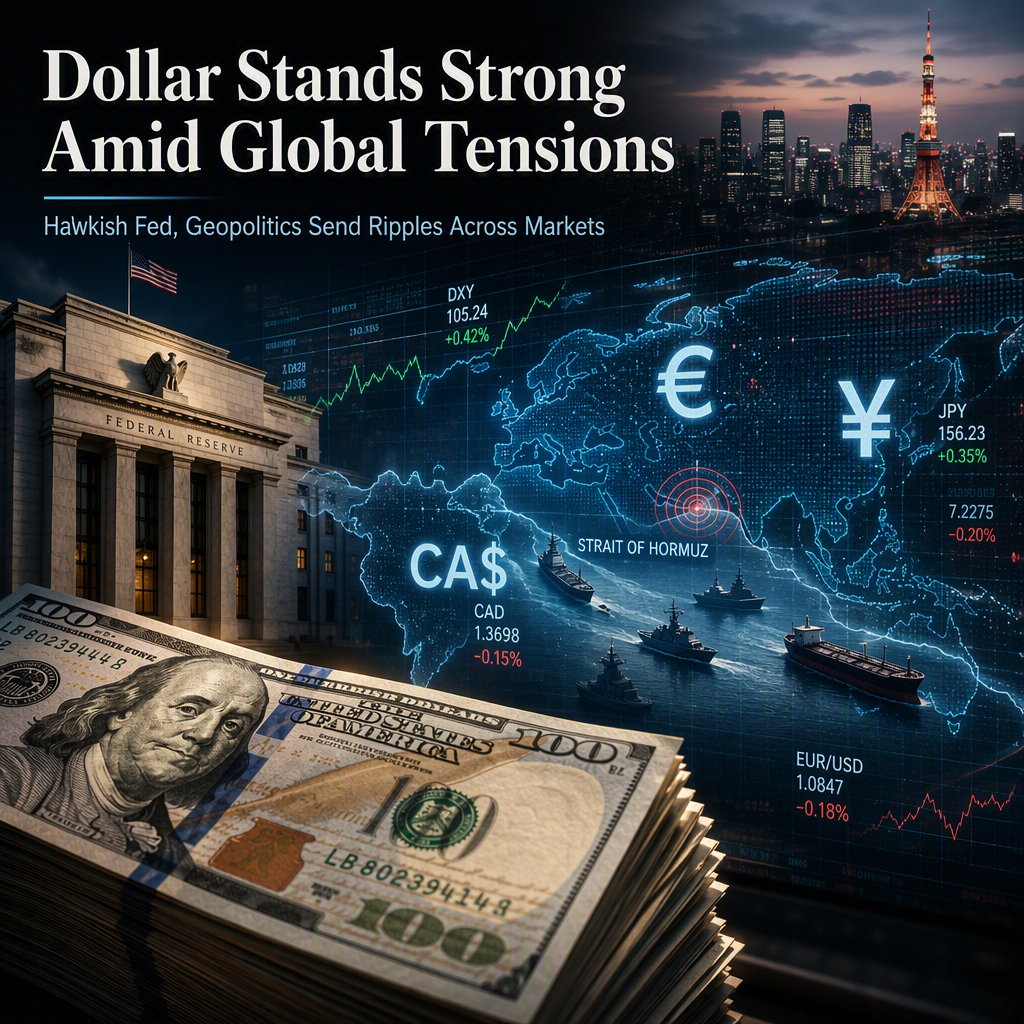 US Dollar Holds Firm Amid Geopolitical Uncertainty and Hawkish Fed Signals as Euro and Yen React to Diverging Drivers