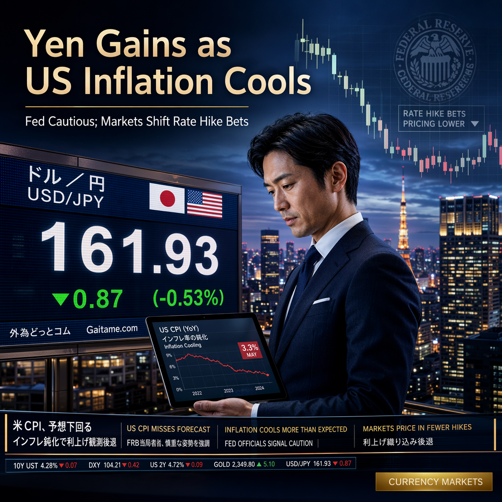 Japanese Yen Strengthens as US CPI Miss Dampens Fed Rate Hike Expectations
