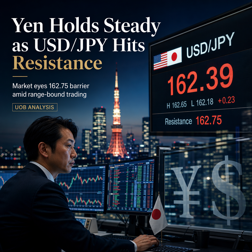 Japanese Yen Holds Ground as USD/JPY Faces Resistance Near 162.75, Says UOB