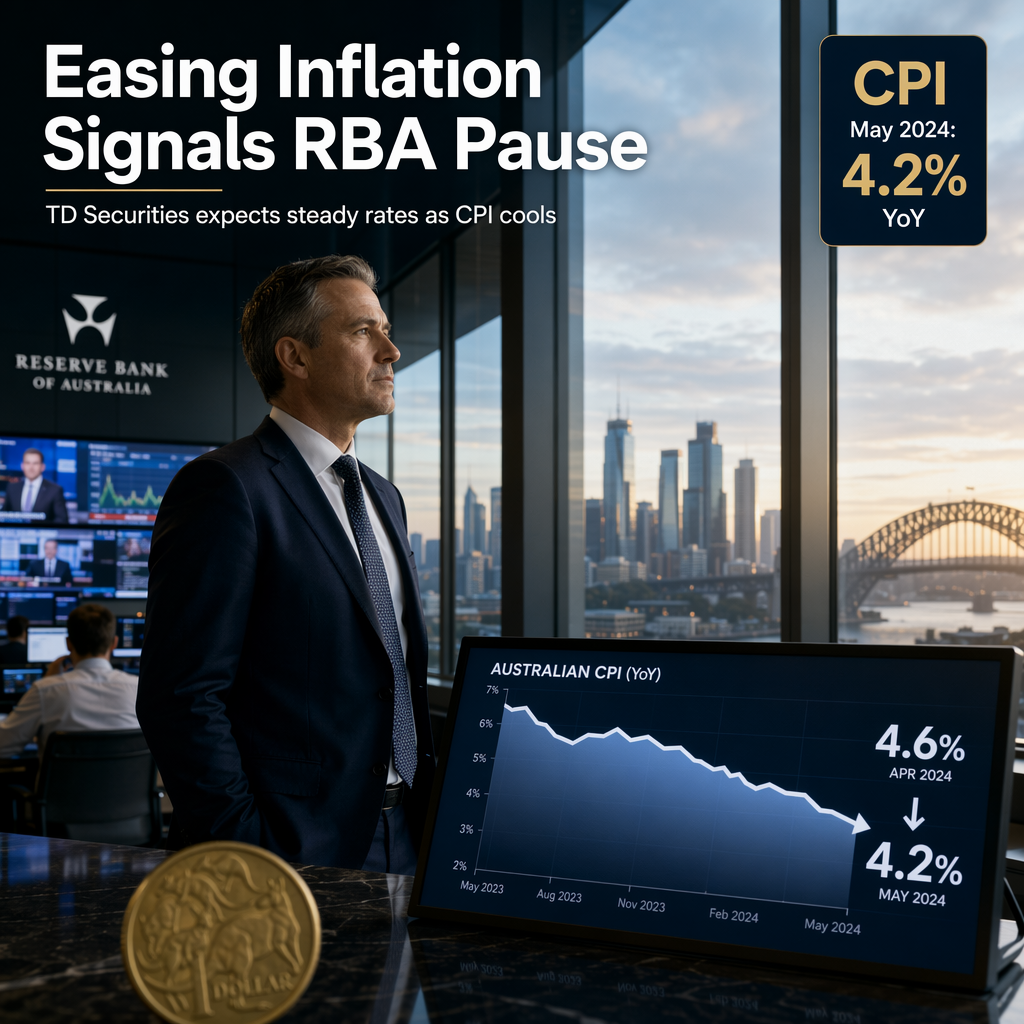 Softer Australian CPI Expected to Keep RBA on Hold in August, Says TD Securities
