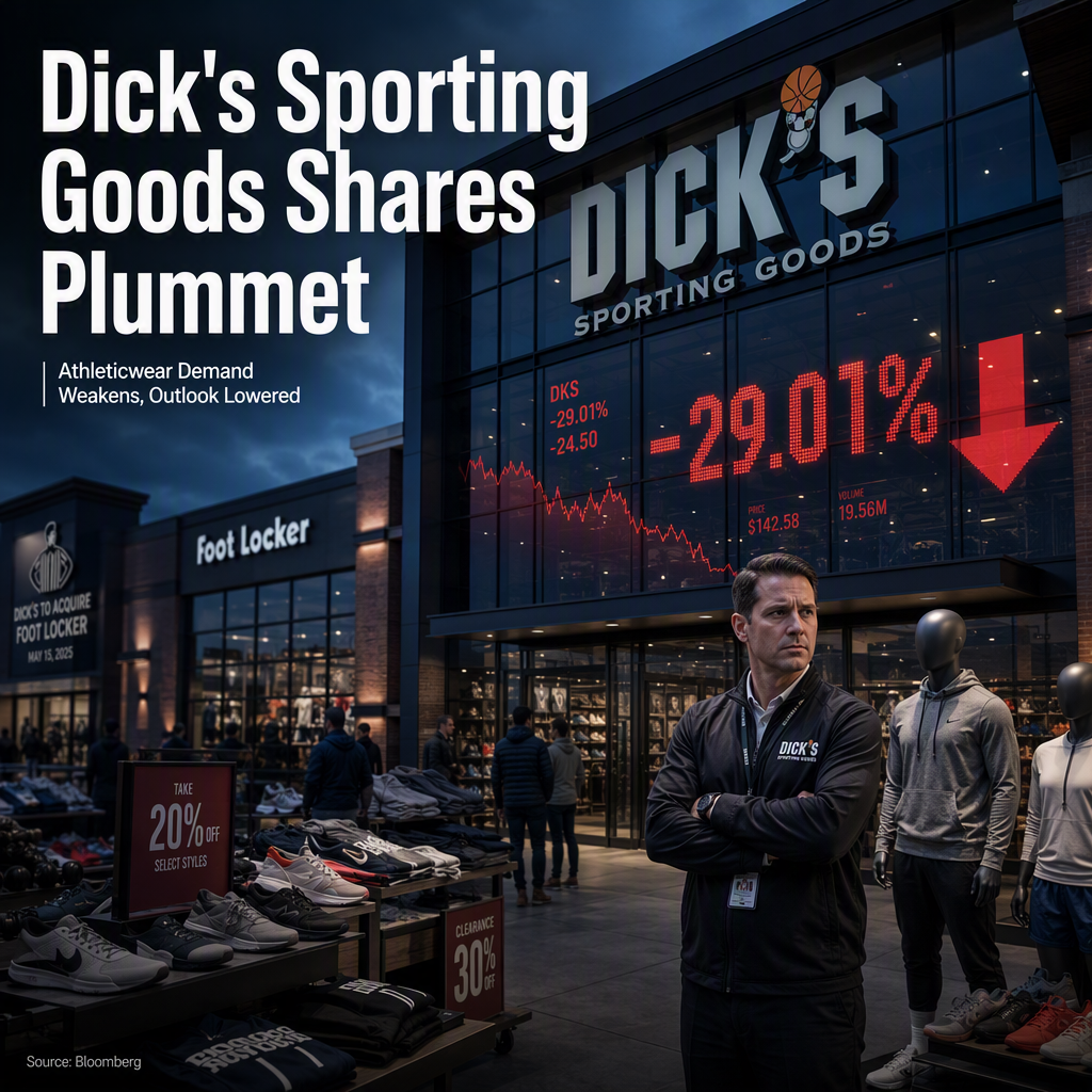 Dick's Sporting Goods Shares Plunge Over 29% After Weak Athleticwear Demand and Lowered Outlook