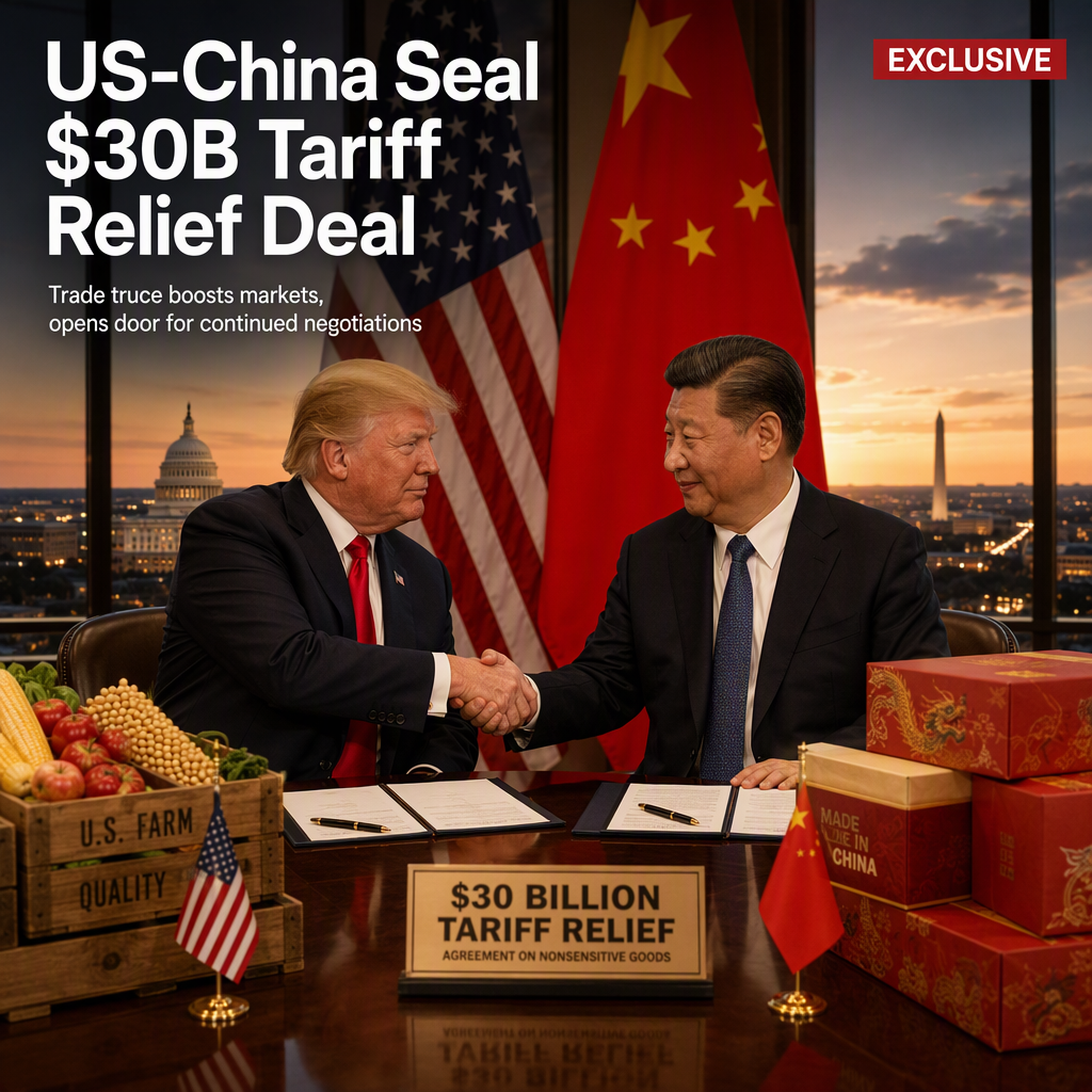 US and China Strike $30 Billion Tariff Relief Deal on Nonsensitive Goods