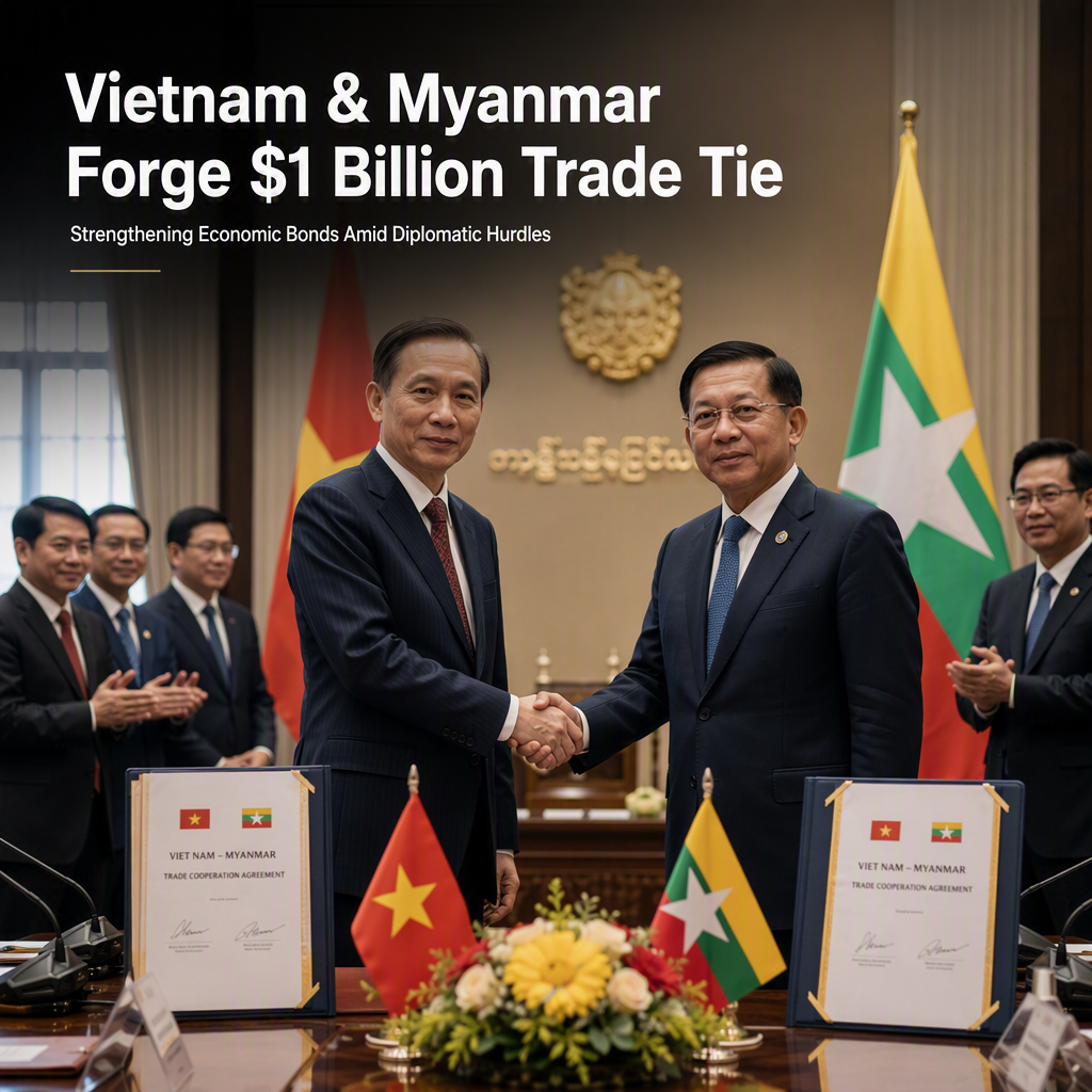 Vietnam and Myanmar Set $1 Billion Annual Trade Target Amid Diplomatic Isolation
