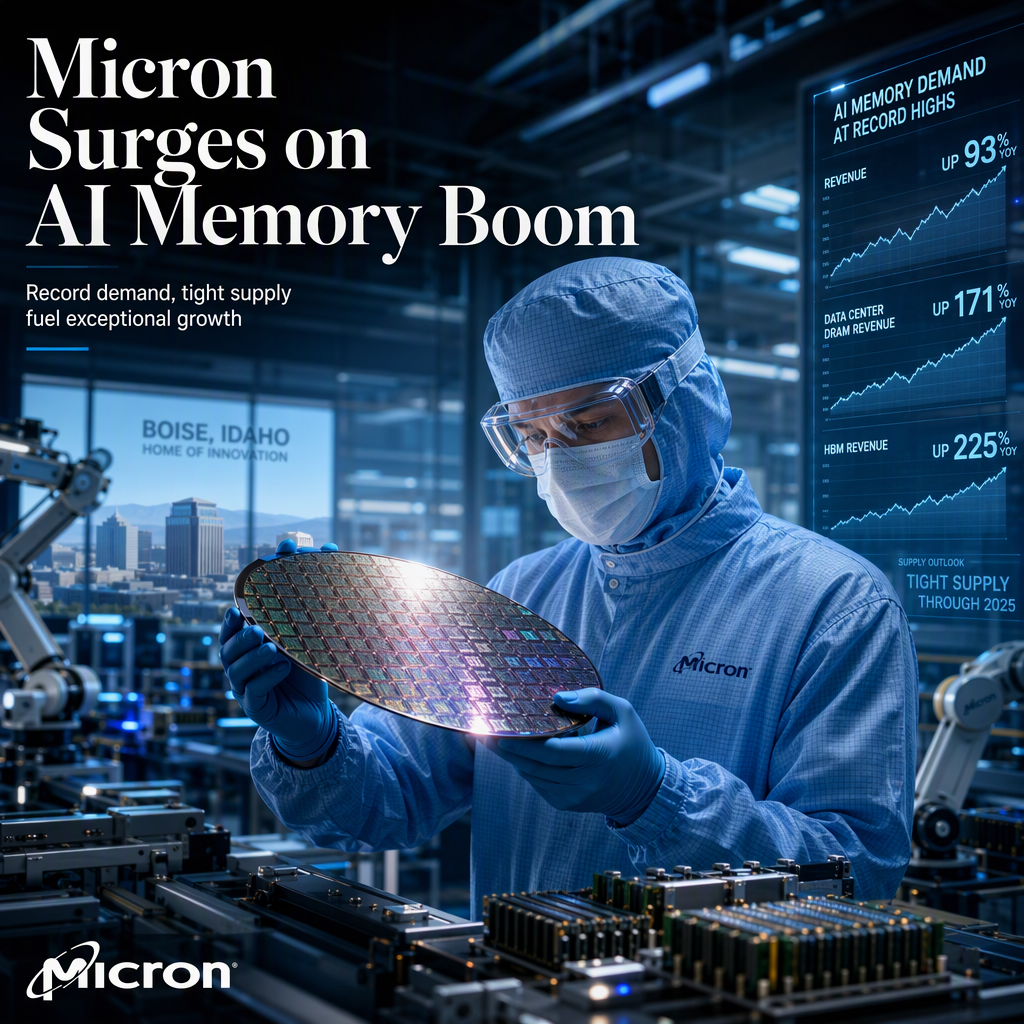 Micron Reports Record-Breaking Quarter as AI Demand Drives Memory Shortage