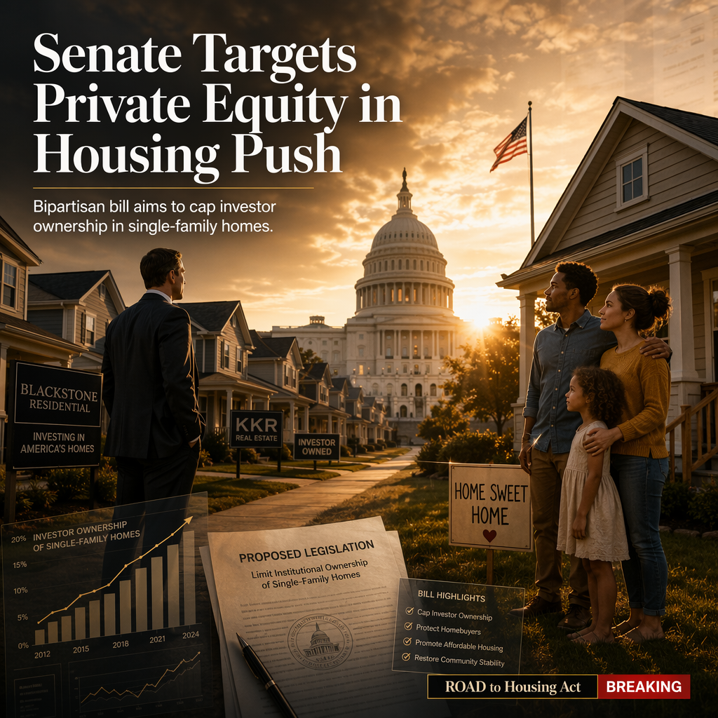 Senate Advances Bipartisan Bill to Limit Private Equity Purchases of Single-Family Homes