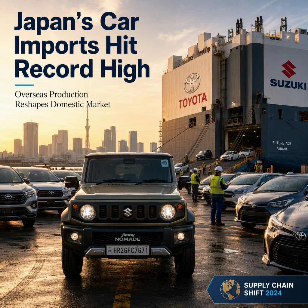 Japanese Carmakers Set Record for Overseas-Made Vehicle Imports to Domestic Market