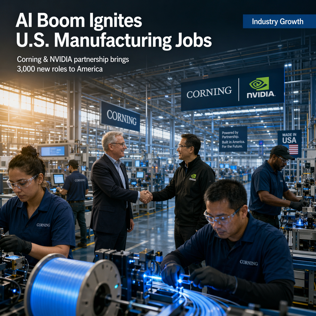 Corning and NVIDIA Partnership Spurs U.S. Job Growth Amid AI Infrastructure Boom