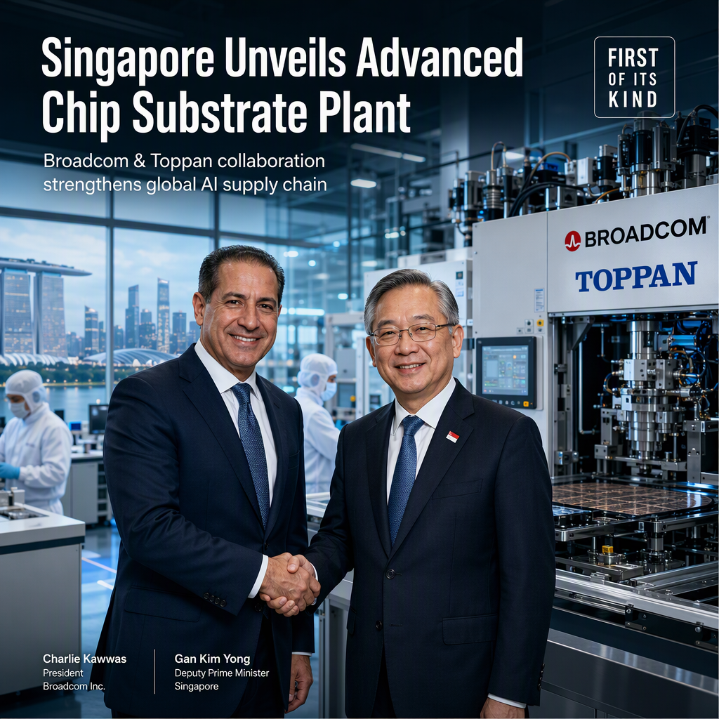 Broadcom and Toppan Launch Singapore's First Advanced Chip Substrate Facility to Boost AI Supply Chain