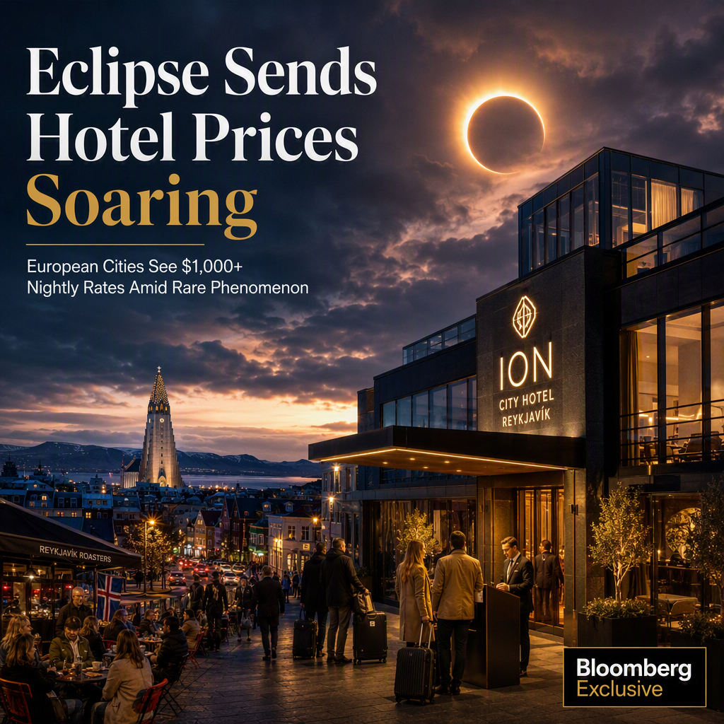 European Hotel Prices Surge Past $1,000 Amid Solar Eclipse Travel Frenzy