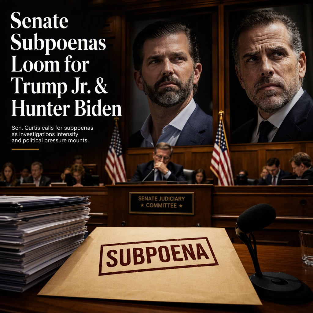 Sen. John Curtis Calls for Subpoenas of Trump Jr. and Hunter Biden Over Foreign Business Dealings