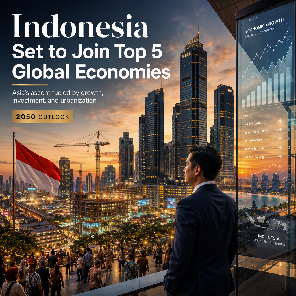 Indonesia Poised to Enter Top 5 Global Economies by 2050 Amid Asia’s Economic Rise