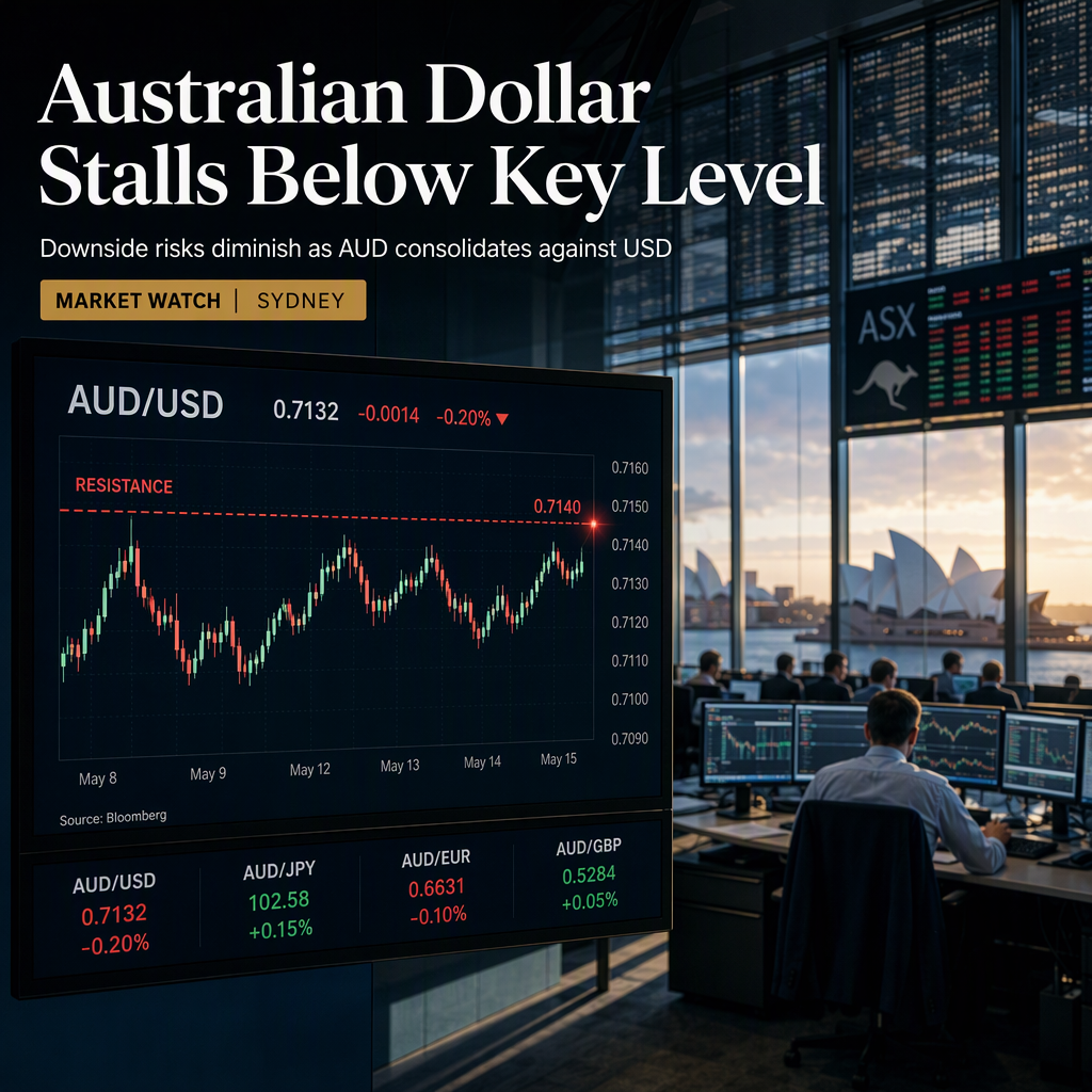 Australian Dollar Consolidates Below Resistance as Downside Risks Diminish