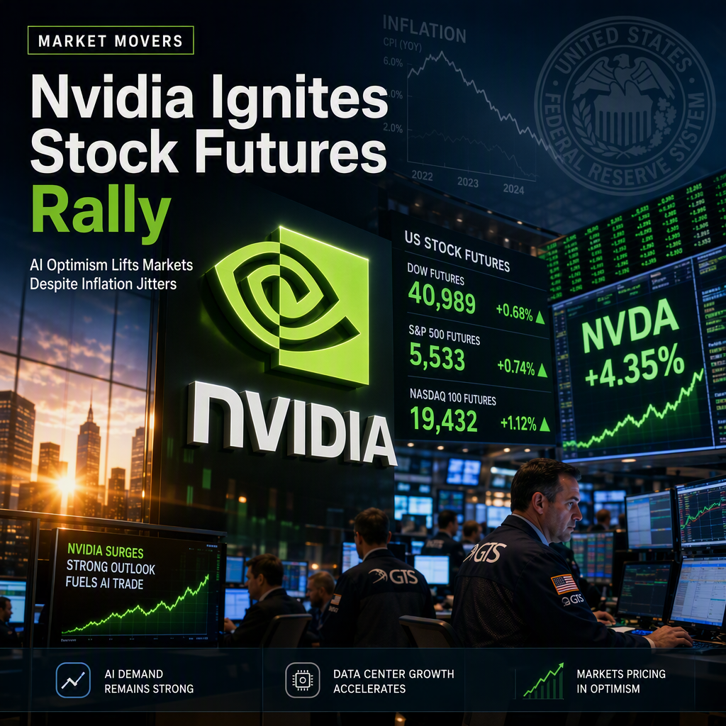 Nvidia's Strong Sales Outlook Fuels US Stock Futures Rally Amid Persistent Inflation Concerns