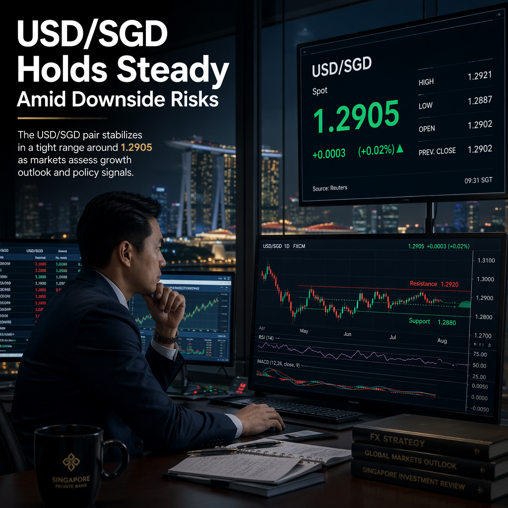 USD/SGD Stabilizes in Tight Range as Downside Momentum Builds, Says UOB