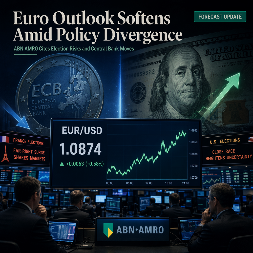 ABN AMRO Trims Euro Upside Forecast Amid Diverging Policy Paths and Election Risks