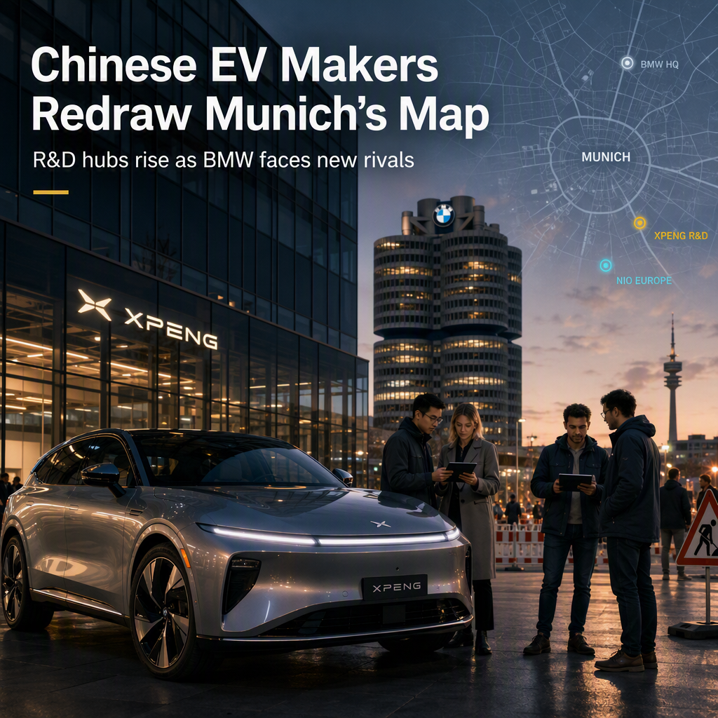 Chinese EV Makers Establish Munich as European R&D Hub, Challenging BMW