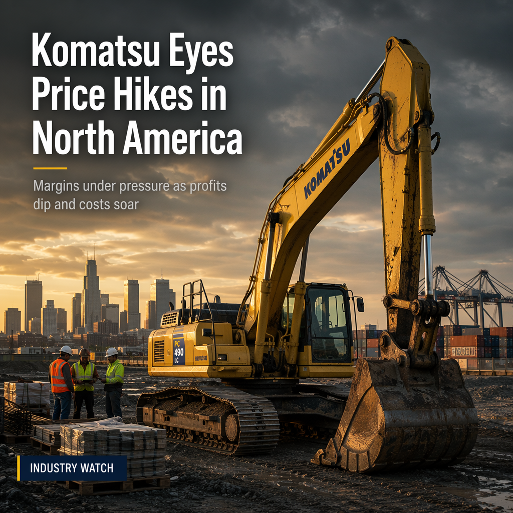 Komatsu Considers North American Price Hikes Amid Profit Decline and Rising Costs