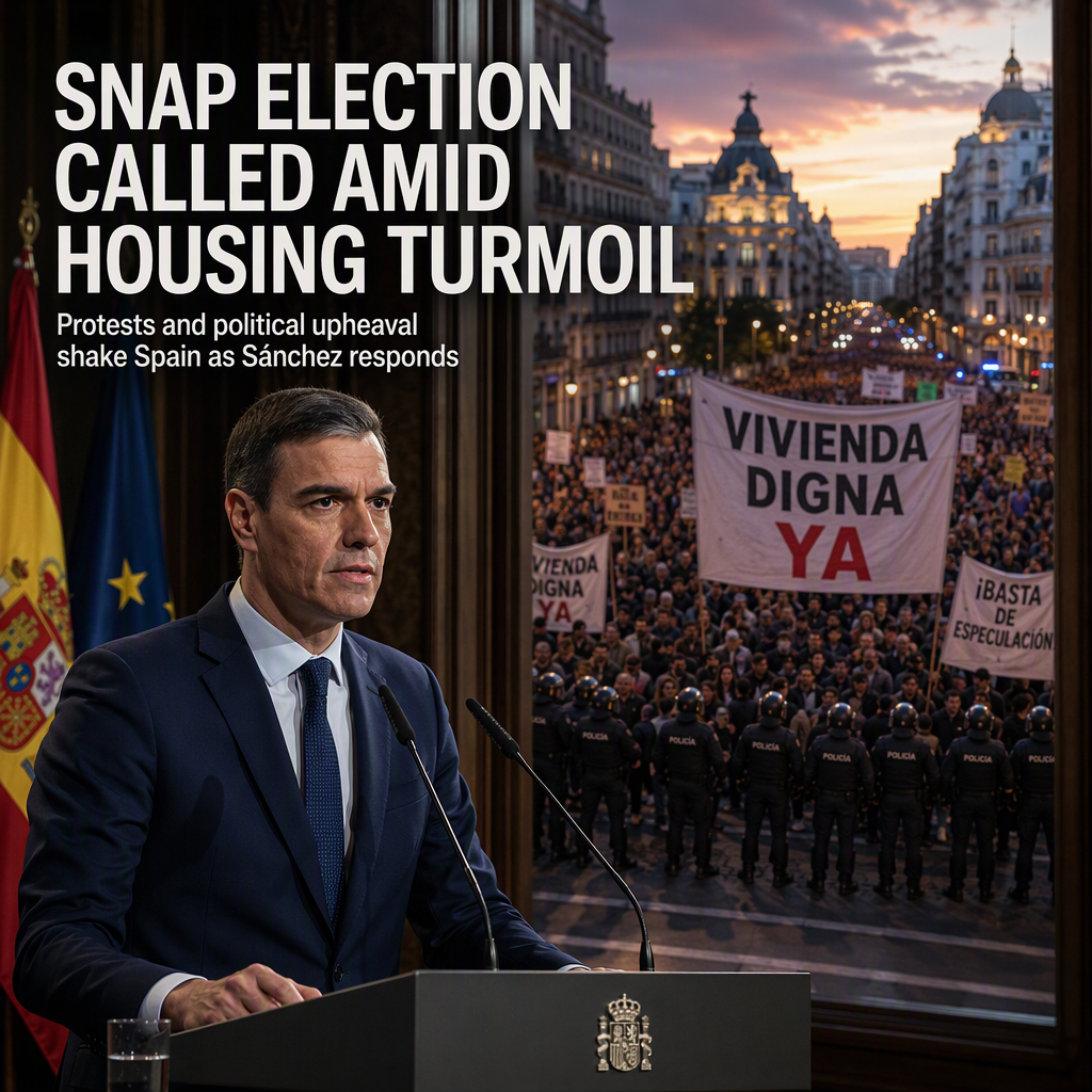 Spanish Prime Minister Sánchez Calls Snap Election Amid Housing Crisis Protests