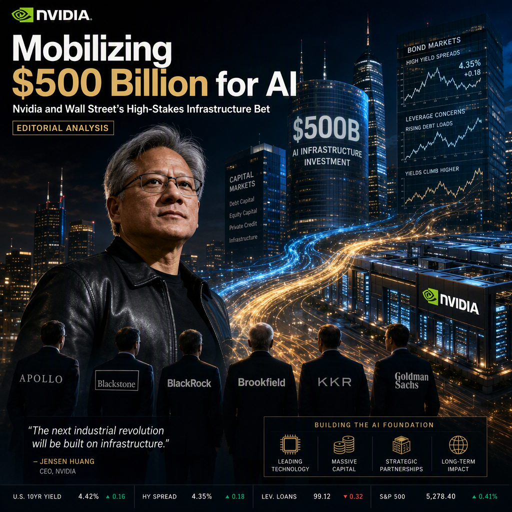 Nvidia and Wall Street Mobilize $500 Billion for AI Infrastructure Amid Rising Leverage Concerns