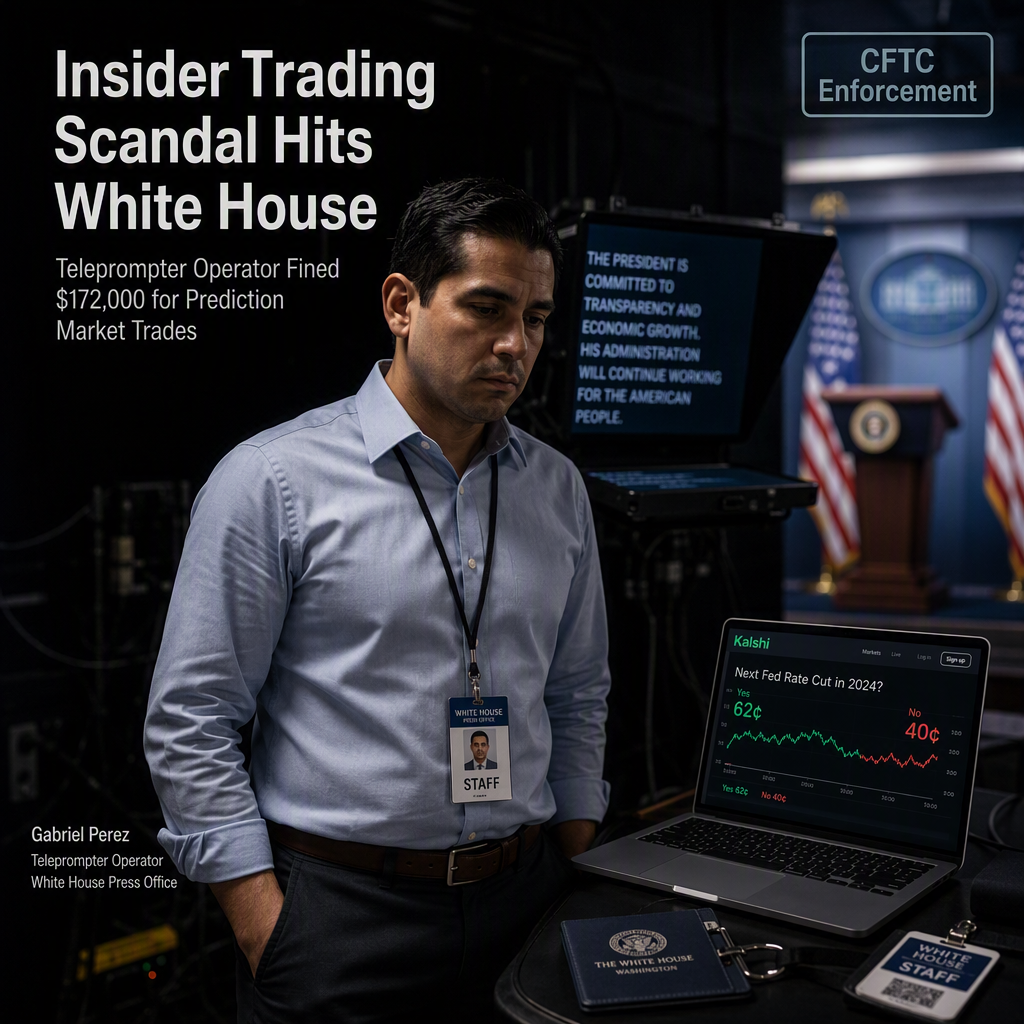 White House Teleprompter Operator Fined $172,000 for Insider Trading on Trump Speech Prediction Markets