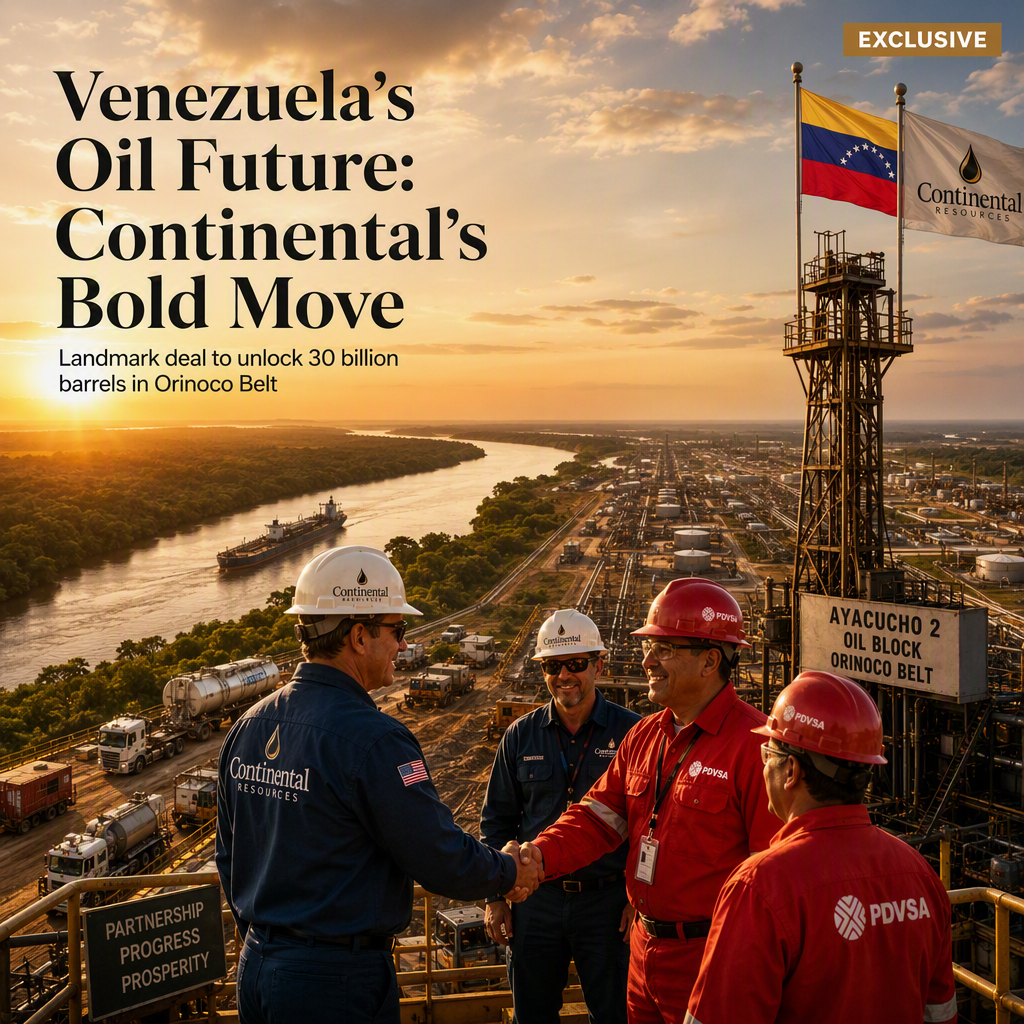 Continental Resources Signs Landmark Deal to Develop Venezuela's Orinoco Belt Oil Reserves