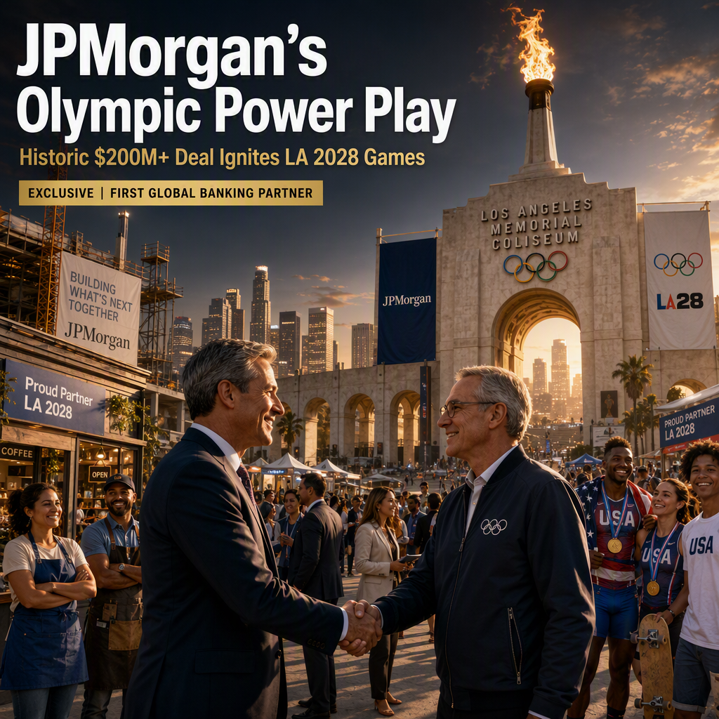 JPMorgan Makes Historic Nine-Figure Investment as First-Ever Global Banking Partner for 2028 LA Olympics