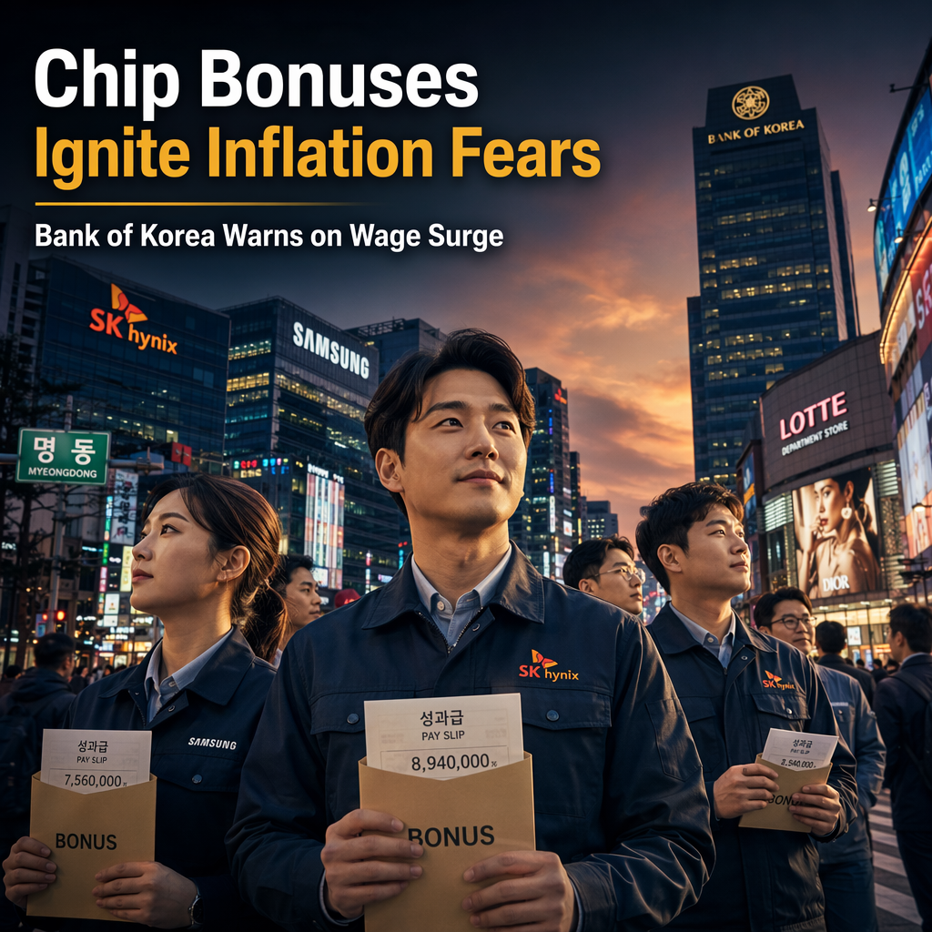 South Korea's Chip Worker Bonuses Spark Central Bank Inflation Concerns