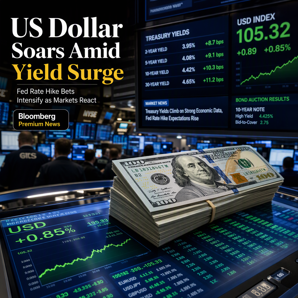 US Dollar Rallies as Treasury Yields Surge and Fed Rate Hike Bets Intensify