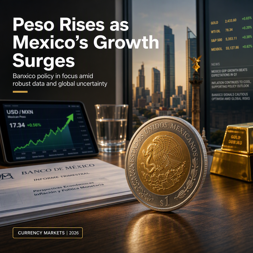 Mexican Peso Strengthens Against US Dollar Amid Robust Economic Data and Banxico Policy Anticipation