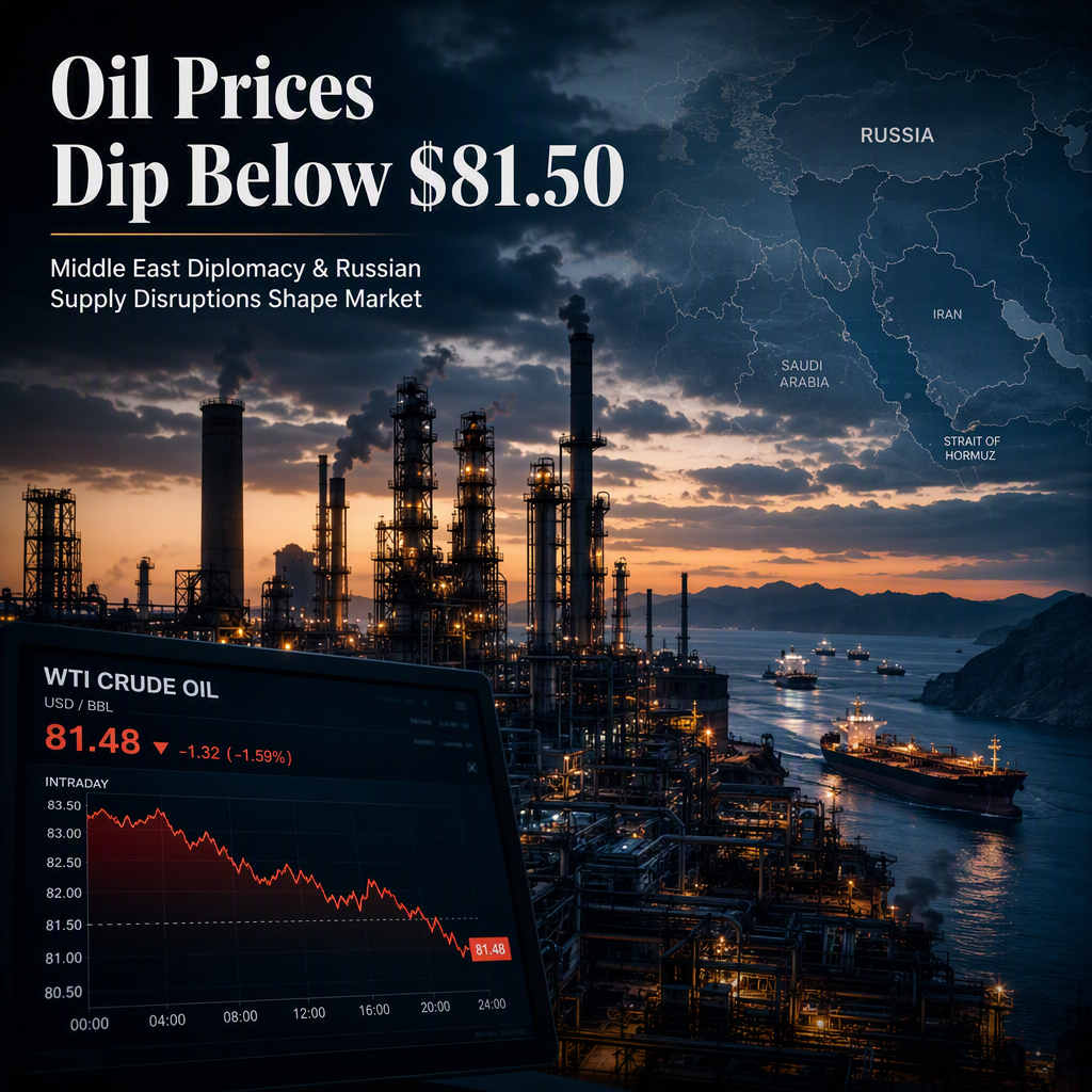 WTI Oil Falls Below $81.50 Amid Middle East Diplomacy and Russian Supply Disruptions