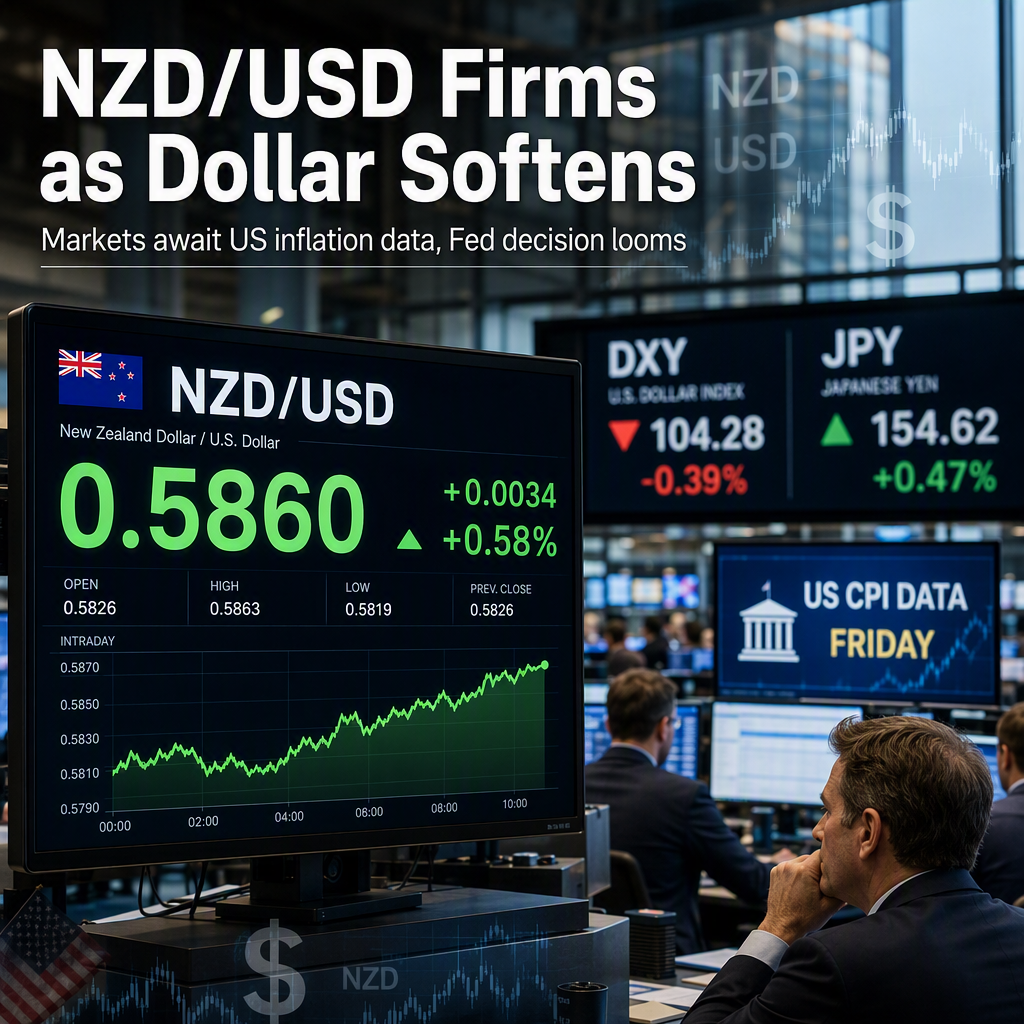 NZD/USD Edges Higher Amid US Dollar Weakness and Anticipation of US CPI Data