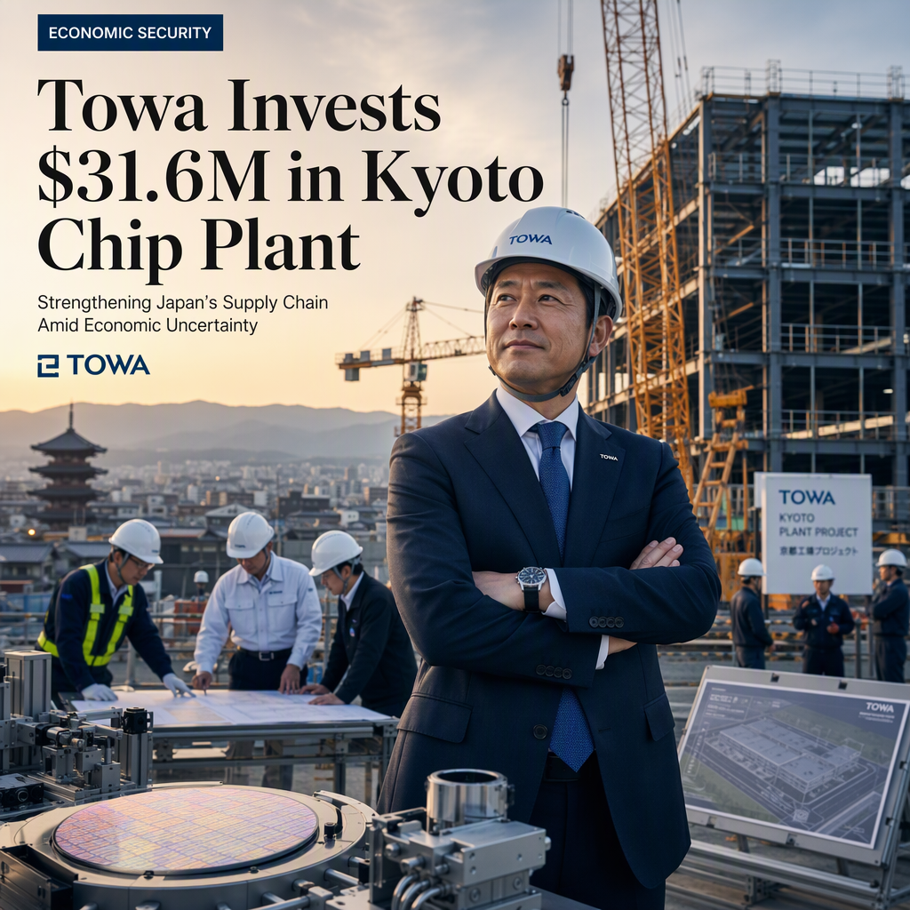 Towa to Invest $31.6 Million in Kyoto Chipmaking Tool Plant Amid Economic Security Concerns