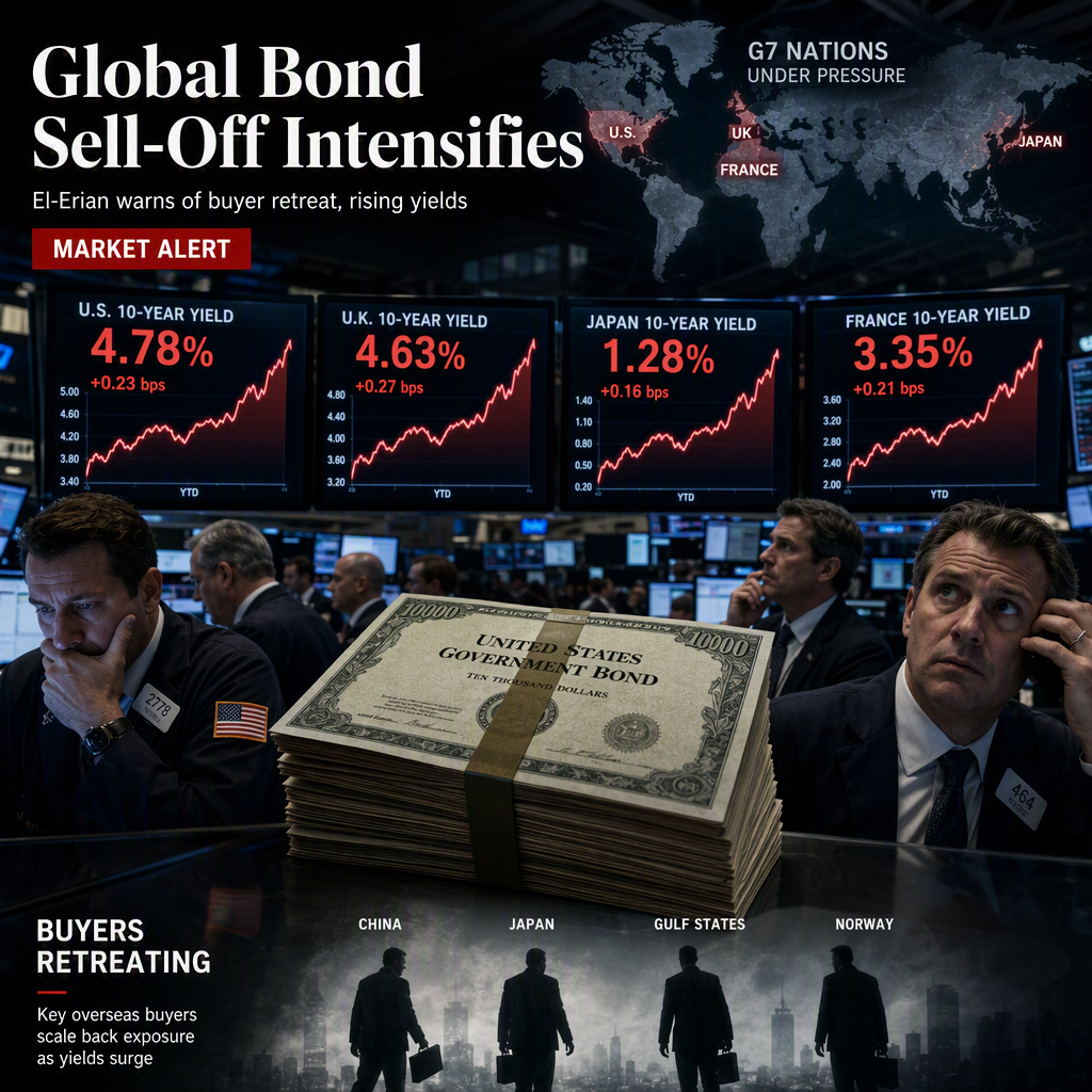 Global Government Bond Sell-Off Set to Persist Amid Waning Reliable Buyers, El-Erian Warns