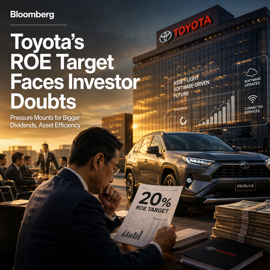 Toyota Faces Investor Skepticism Over 20% ROE Target Amid Calls for Bigger Dividends