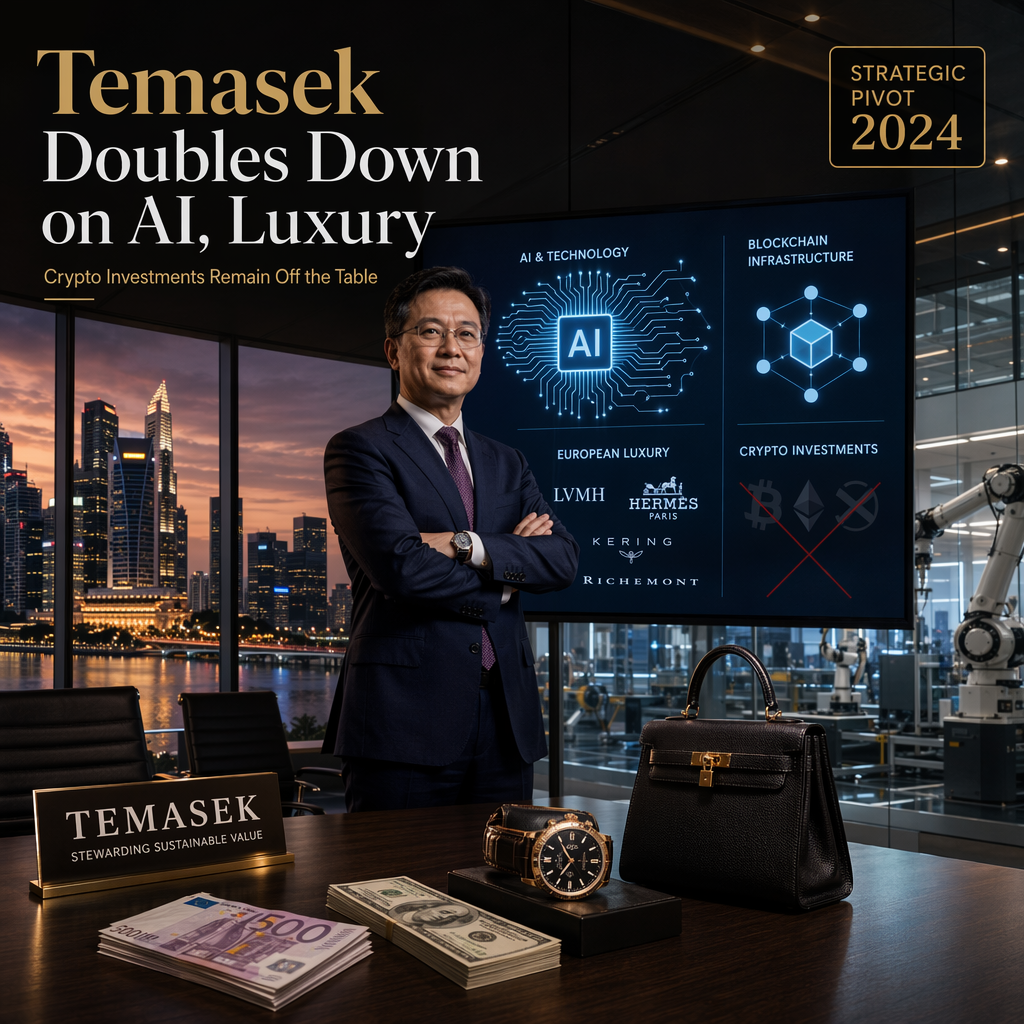 Temasek Maintains Crypto Freeze, Doubles Down on AI and European Luxury Investments