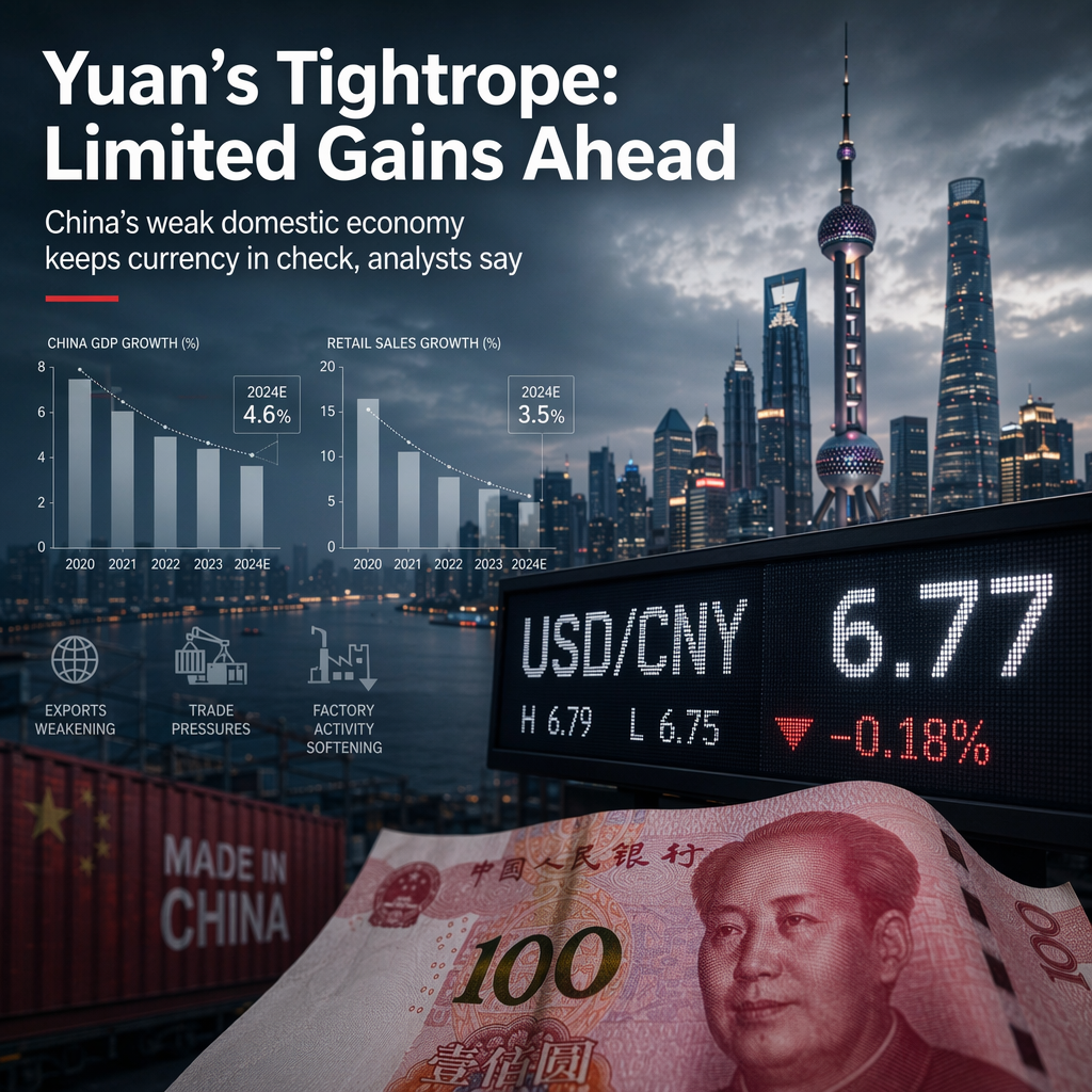 Commerzbank: Limited Upside for Chinese Yuan Amid Weak Domestic Economy