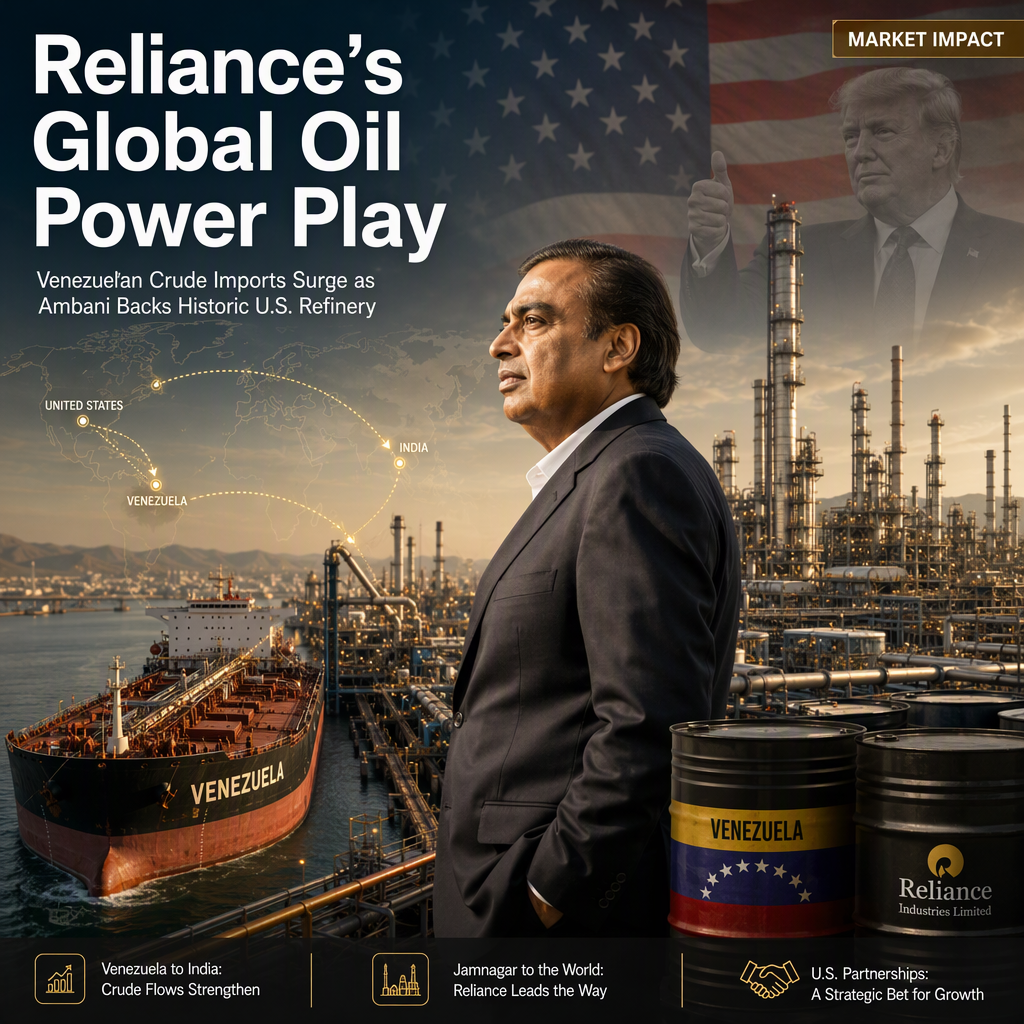 Reliance Industries Becomes Top Venezuelan Crude Buyer, Invests in Historic Trump U.S. Refinery Project