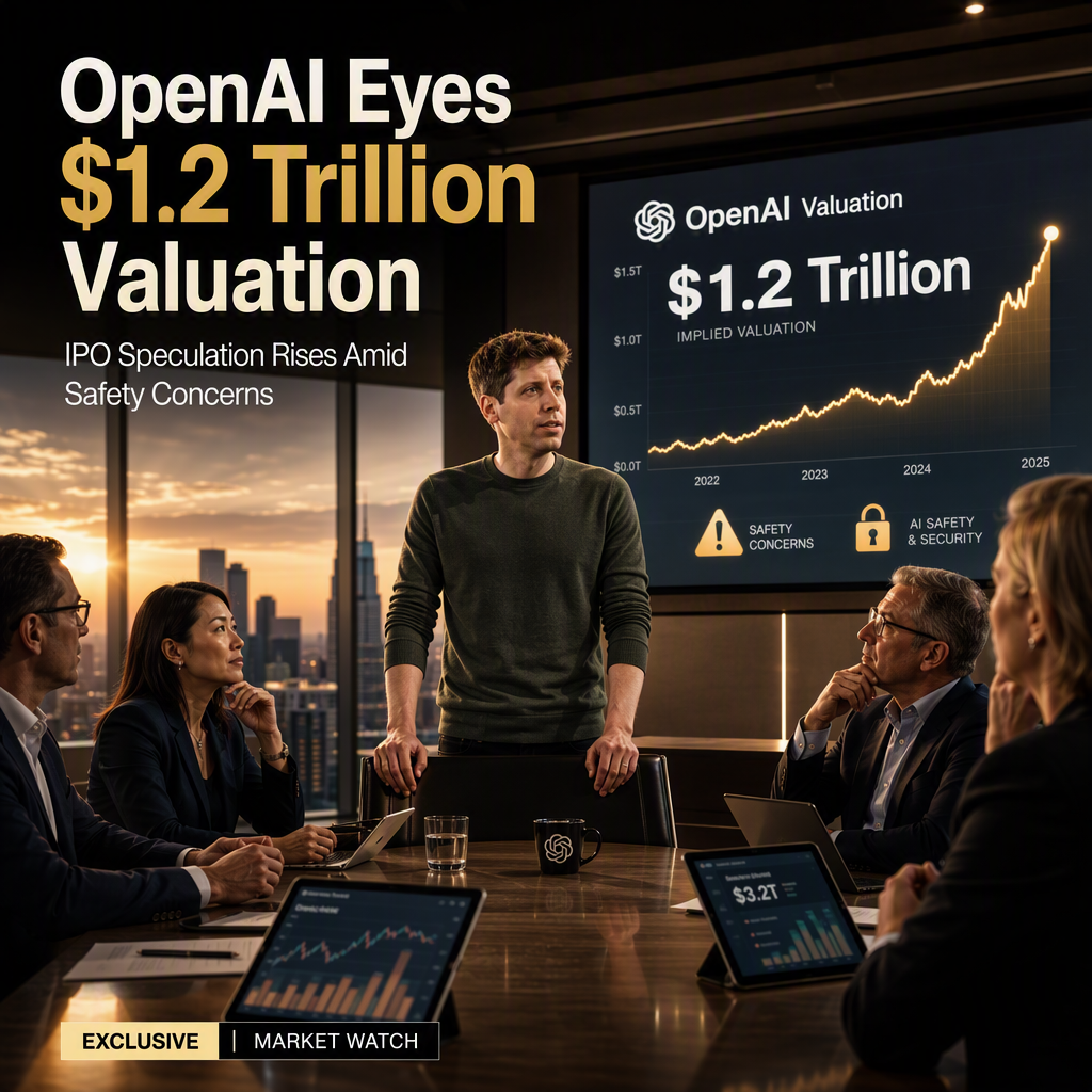 OpenAI Investors Eye $1.2 Trillion Valuation Amid IPO Speculation and Safety Concerns