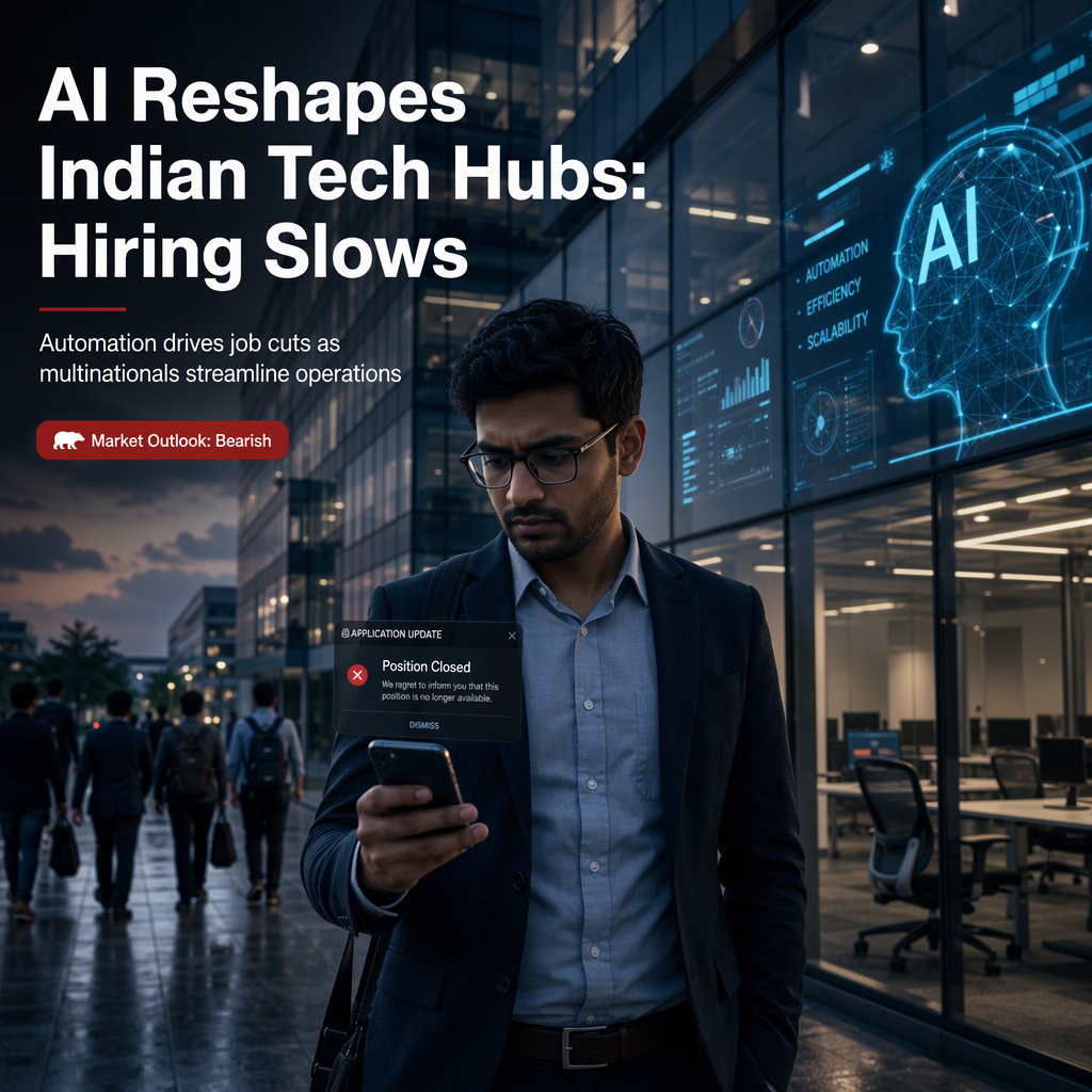 AI Adoption Triggers Major Hiring Slowdown at Indian Tech Hubs of Multinationals
