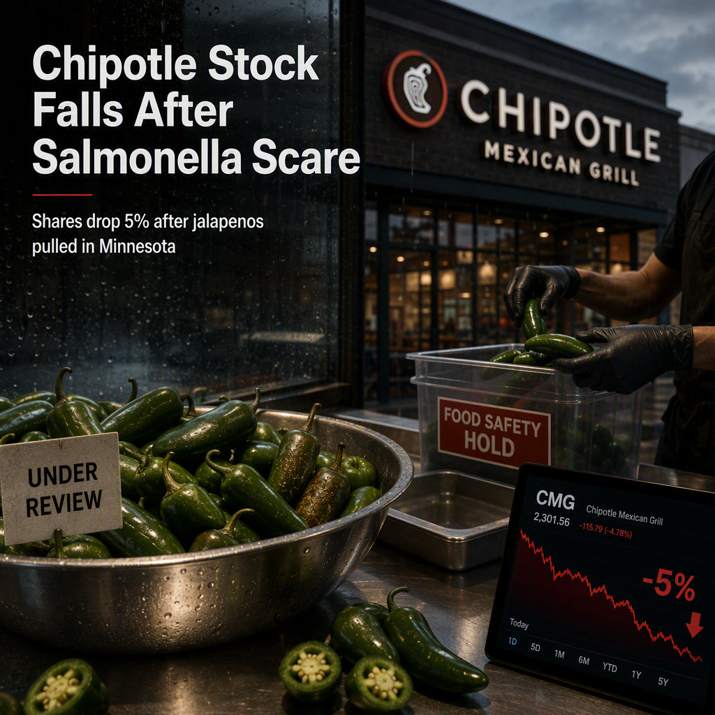 Chipotle Shares Drop Over 5% After Minnesota Jalapeno Salmonella Scare