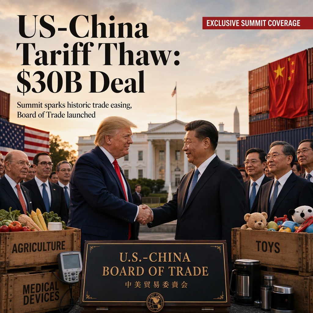 US and China Agree to Lower Tariffs on $30 Billion in Goods After Trump-Xi Summit