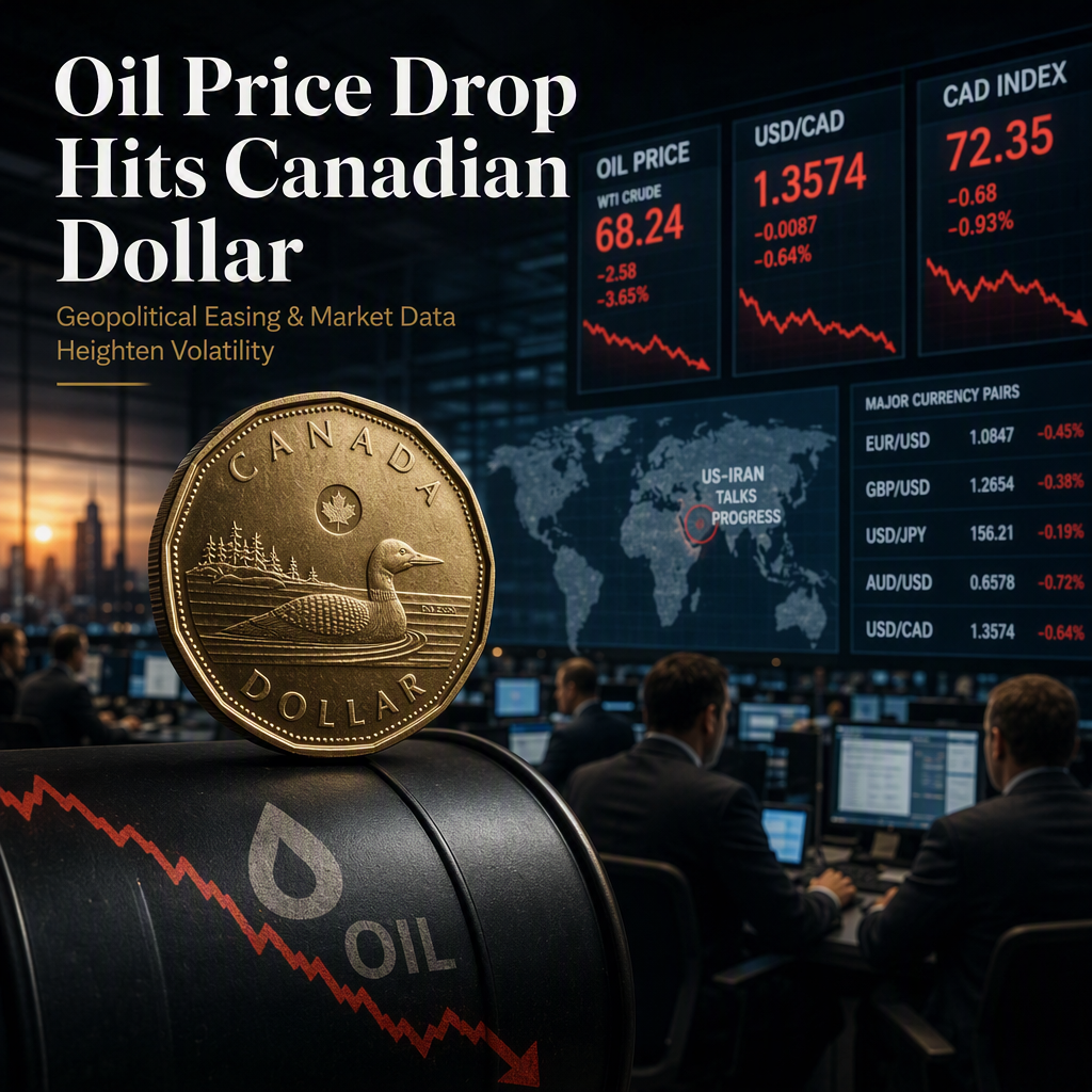 Canadian Dollar Slides as Oil Prices Drop Amid US-Iran Diplomatic Hopes