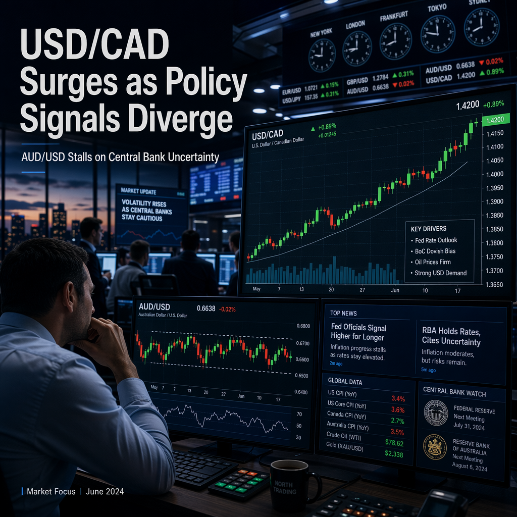 USD/CAD Uptrend Persists as Pair Nears 1.4200; Fed and RBA Policy Signals Keep AUD/USD Range-Bound