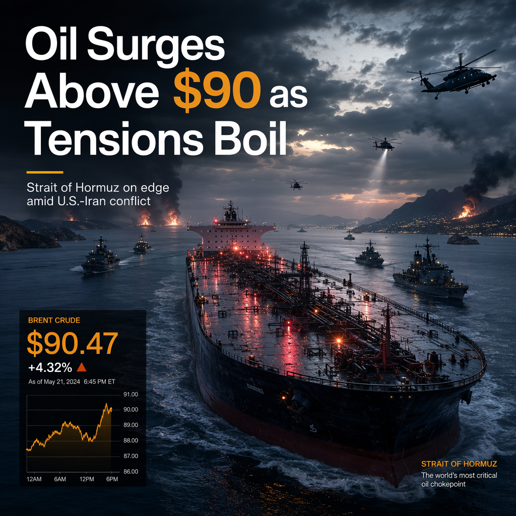 Oil Prices Surge Above $90 Amid U.S.-Iran Tensions and Escalating Middle East Conflict