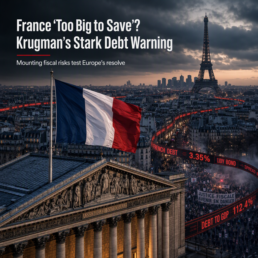 Krugman Warns France Faces Debt Crisis, May Be 'Too Big to Save' for ECB