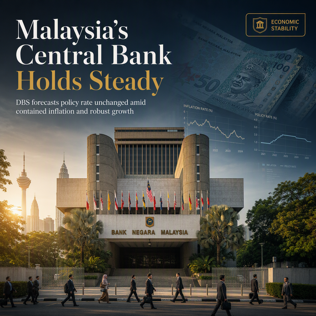 DBS Expects Bank Negara Malaysia to Hold Policy Rate Steady Amid Contained Inflation