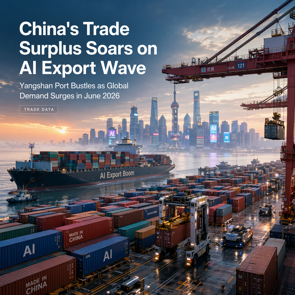 China's Trade Surplus Widens Sharply in June 2026 on AI-Driven Export Boom