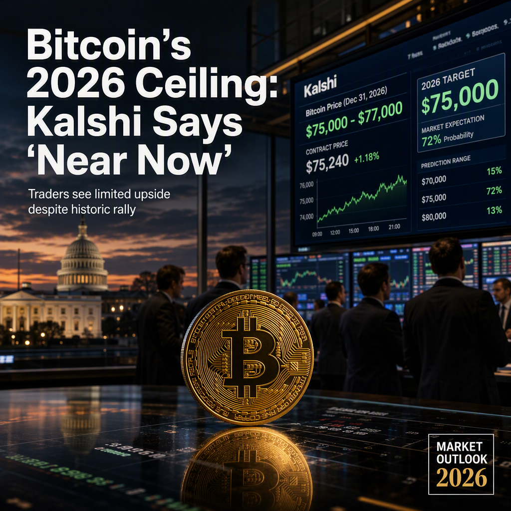 Kalshi Traders Predict Bitcoin to End 2026 Near Current Levels Despite Recent Rally