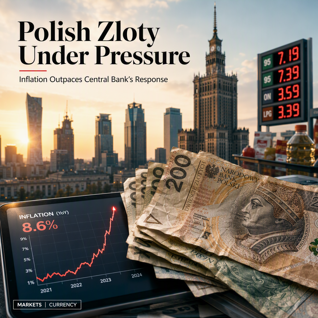 Polish Zloty Pressured as Inflation Outpaces Central Bank's Hawkish Shift